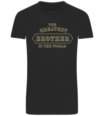 Greatest Brother in the World Design - Basic men's fitted t-shirt_DEEP BLACK_front