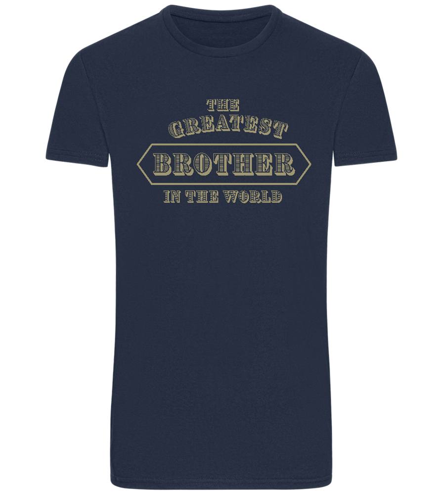 Greatest Brother in the World Design - Basic men's fitted t-shirt_DENIM_front