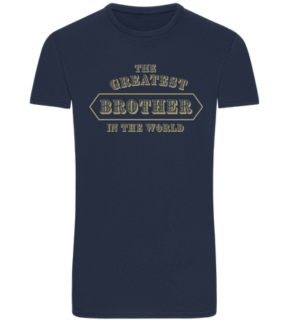 Greatest Brother in the World Design - Basic men's fitted t-shirt_DENIM_front