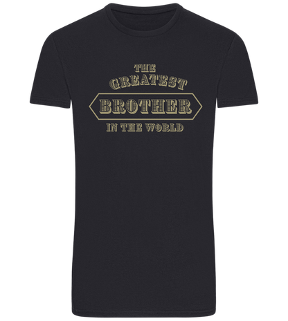 Greatest Brother in the World Design - Basic men's fitted t-shirt_FRENCH NAVY_front