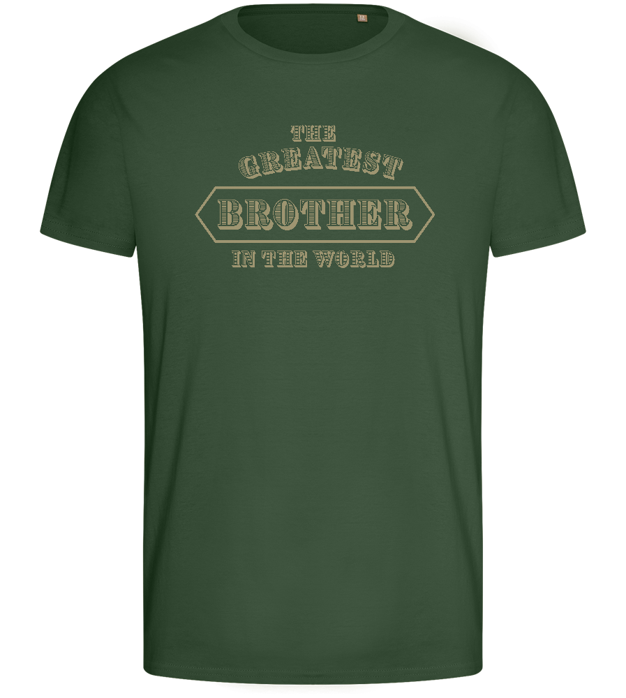 Greatest Brother in the World Design - Basic men's fitted t-shirt_GREEN BOTTLE_front