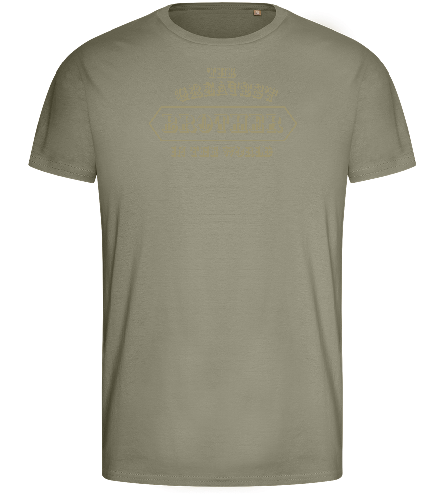 Greatest Brother in the World Design - Basic men's fitted t-shirt_KHAKI_front