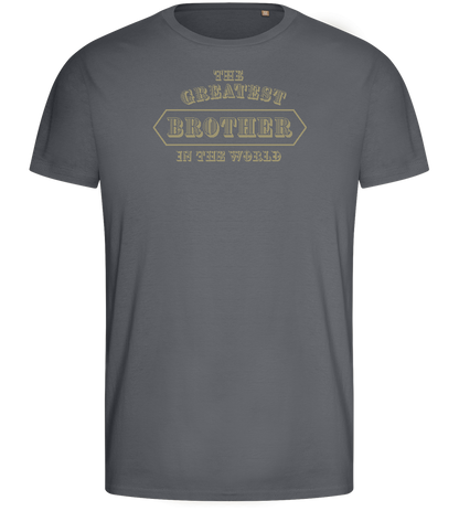 Greatest Brother in the World Design - Basic men's fitted t-shirt_MOUSE GREY_front