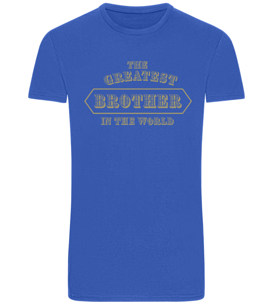 Greatest Brother in the World Design - Basic men's fitted t-shirt_ROYAL_front