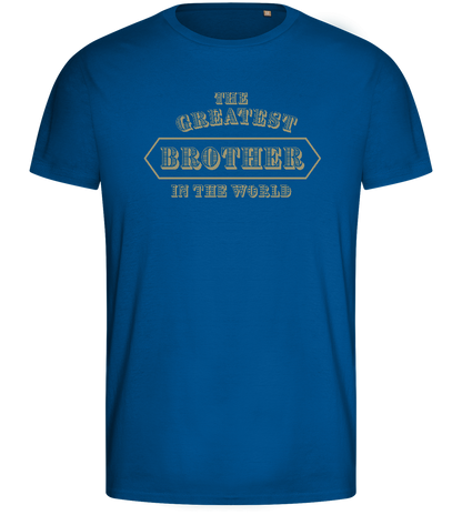 Greatest Brother in the World Design - Basic men's fitted t-shirt_ROYAL_front