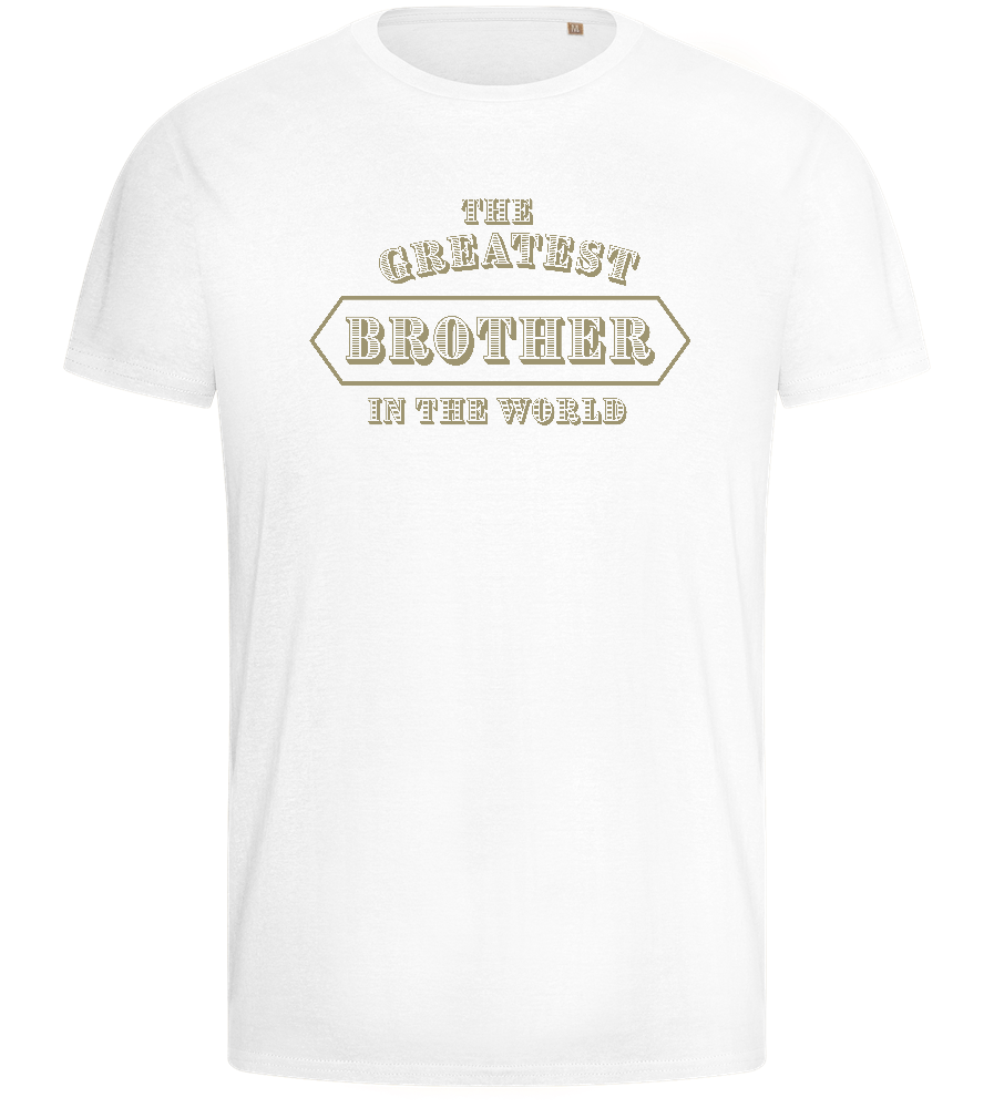 Greatest Brother in the World Design - Basic men's fitted t-shirt_WHITE_front