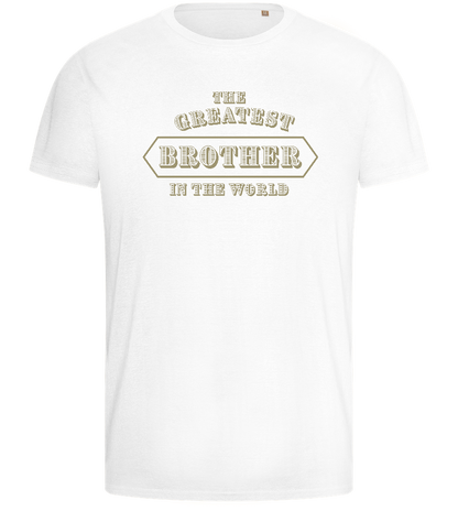 Greatest Brother in the World Design - Basic men's fitted t-shirt_WHITE_front