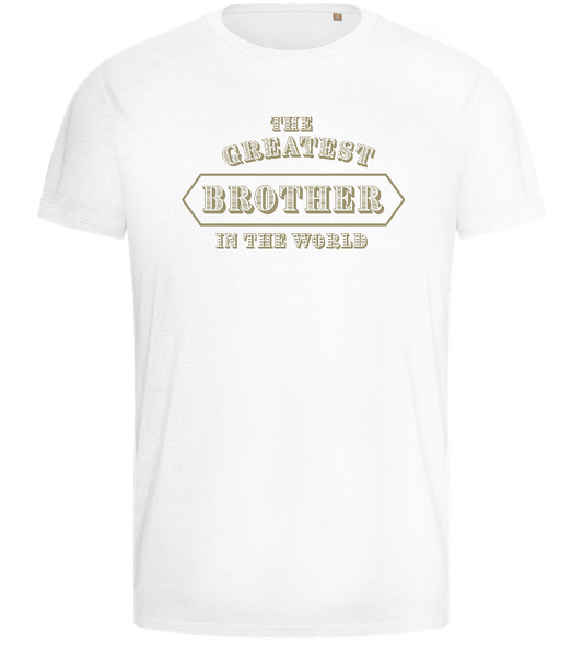 Greatest Brother in the World Design - Basic men's fitted t-shirt_WHITE_front