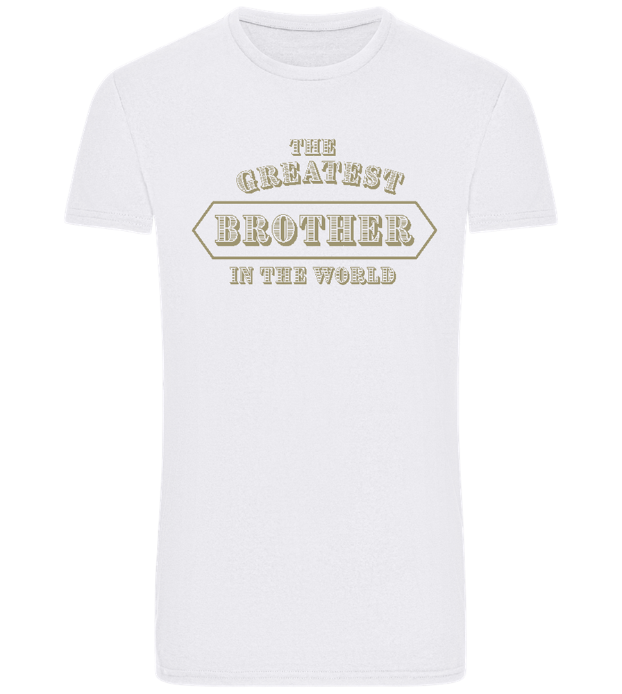 Greatest Brother in the World Design - Basic men's fitted t-shirt_WHITE_front