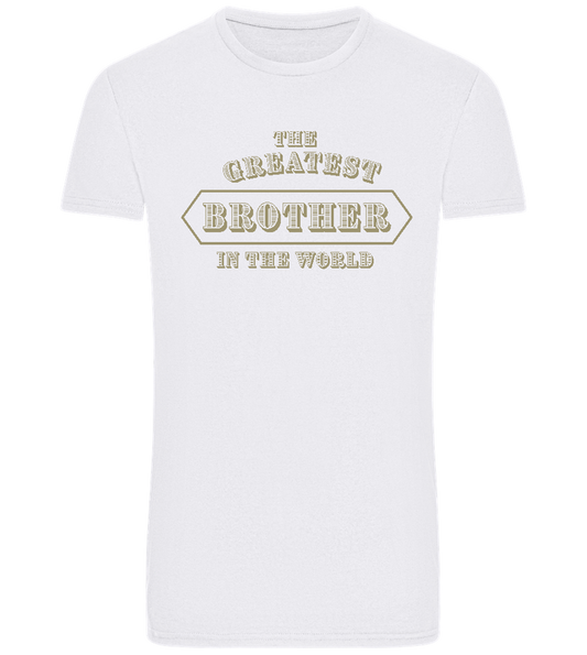 Greatest Brother in the World Design - Basic men's fitted t-shirt_WHITE_front