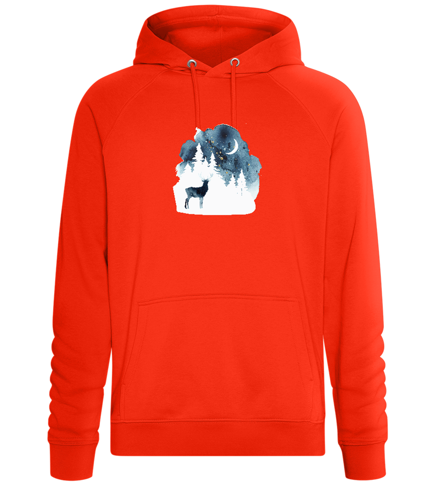 Watercolor Christmas Night Design - Comfort unisex hoodie_BURNT ORANGE_front