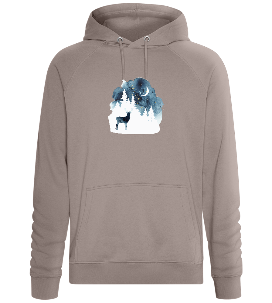 Watercolor Christmas Night Design - Comfort unisex hoodie_CHARCOAL CHIN_front