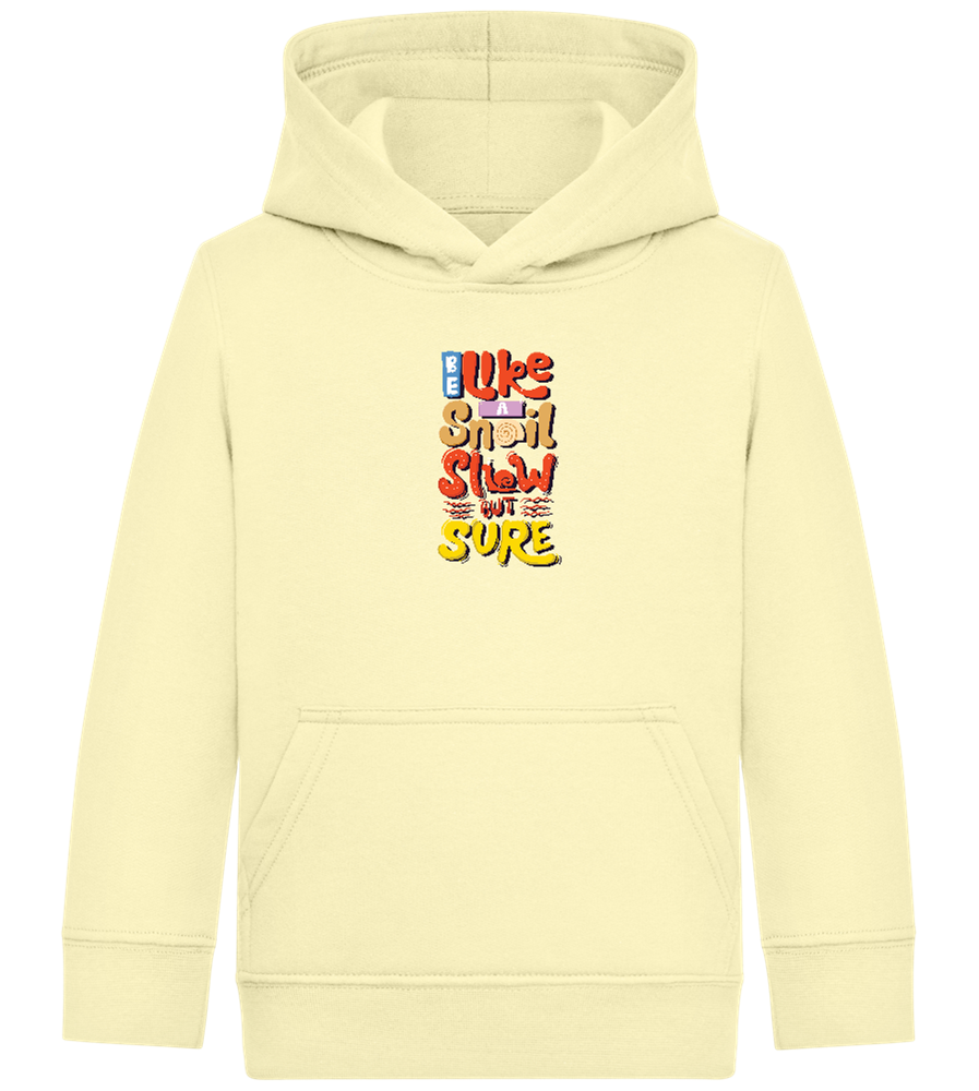 Slow but Sure Design - Comfort Kids Hoodie_AMARELO CLARO_front