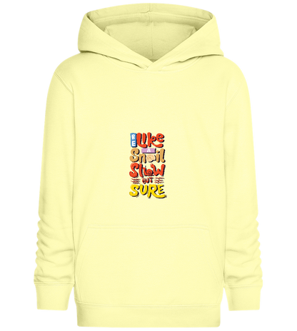 Slow but Sure Design - Comfort Kids Hoodie_AMARELO CLARO_front