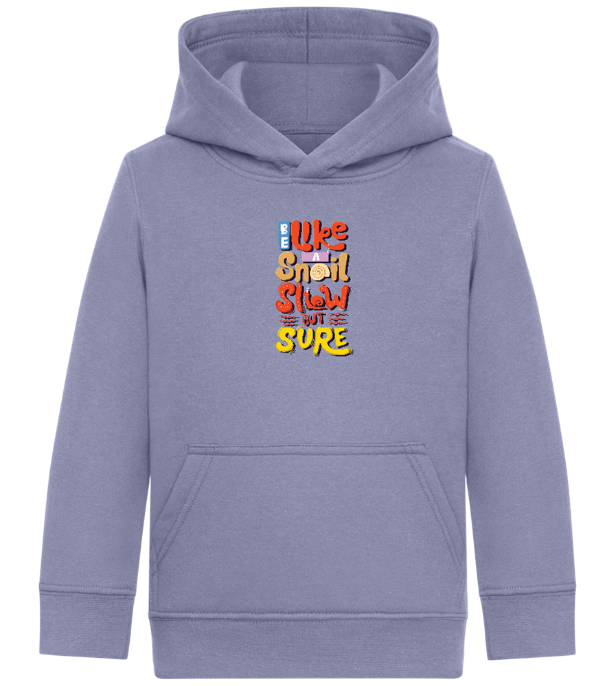 Slow but Sure Design - Comfort Kids Hoodie_BLUE_front