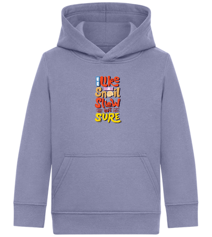 Slow but Sure Design - Comfort Kids Hoodie_BLUE_front