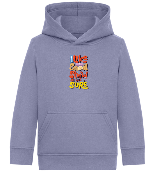 Slow but Sure Design - Comfort Kids Hoodie_BLUE_front