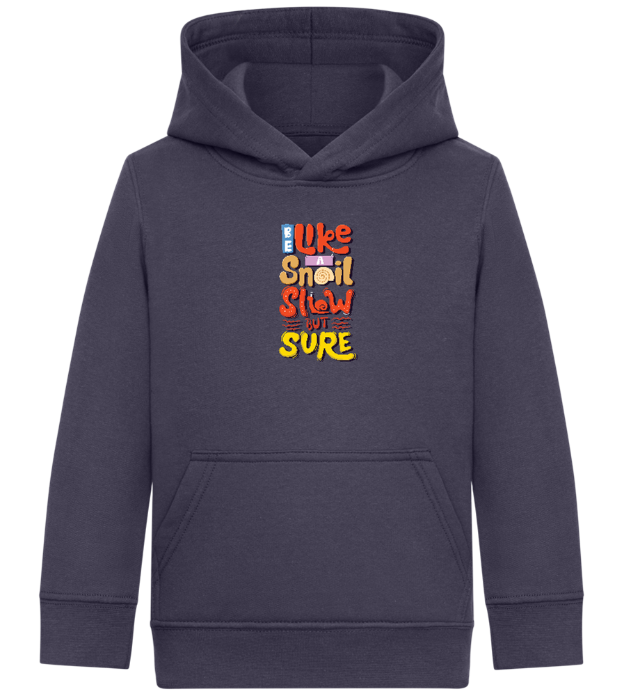 Slow but Sure Design - Comfort Kids Hoodie_FRENCH NAVY_front