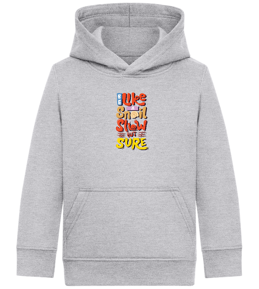 Slow but Sure Design - Comfort Kids Hoodie_ORION GREY II_front