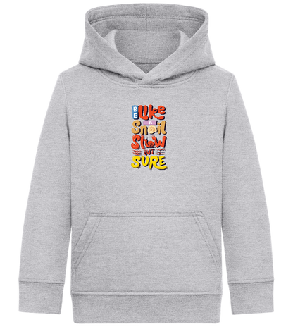 Slow but Sure Design - Comfort Kids Hoodie_ORION GREY II_front