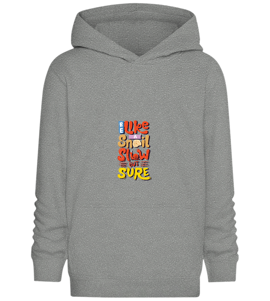 Slow but Sure Design - Comfort Kids Hoodie_ORION GREY II_front