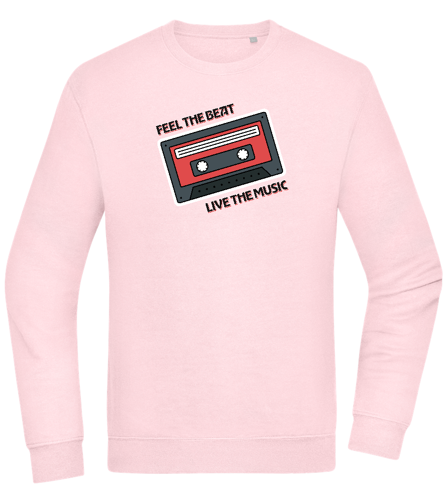 Feel the Beat Design - Comfort Essential Unisex Sweater_LIGHT PEACH ROSE_front