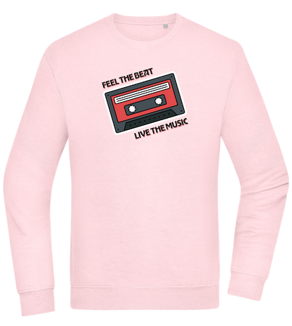 Feel the Beat Design - Comfort Essential Unisex Sweater_LIGHT PEACH ROSE_front