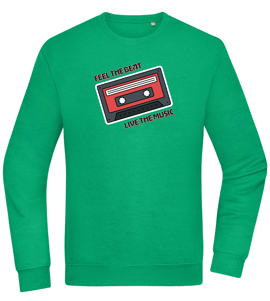 Feel the Beat Design - Comfort Essential Unisex Sweater_MEADOW GREEN_front