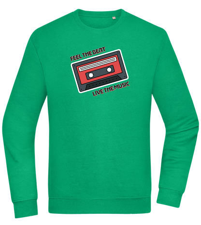 Feel the Beat Design - Comfort Essential Unisex Sweater_MEADOW GREEN_front