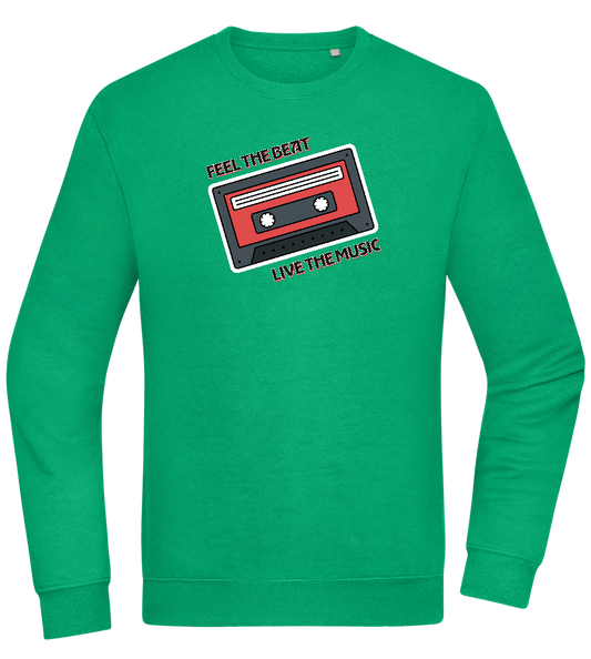 Feel the Beat Design - Comfort Essential Unisex Sweater_MEADOW GREEN_front