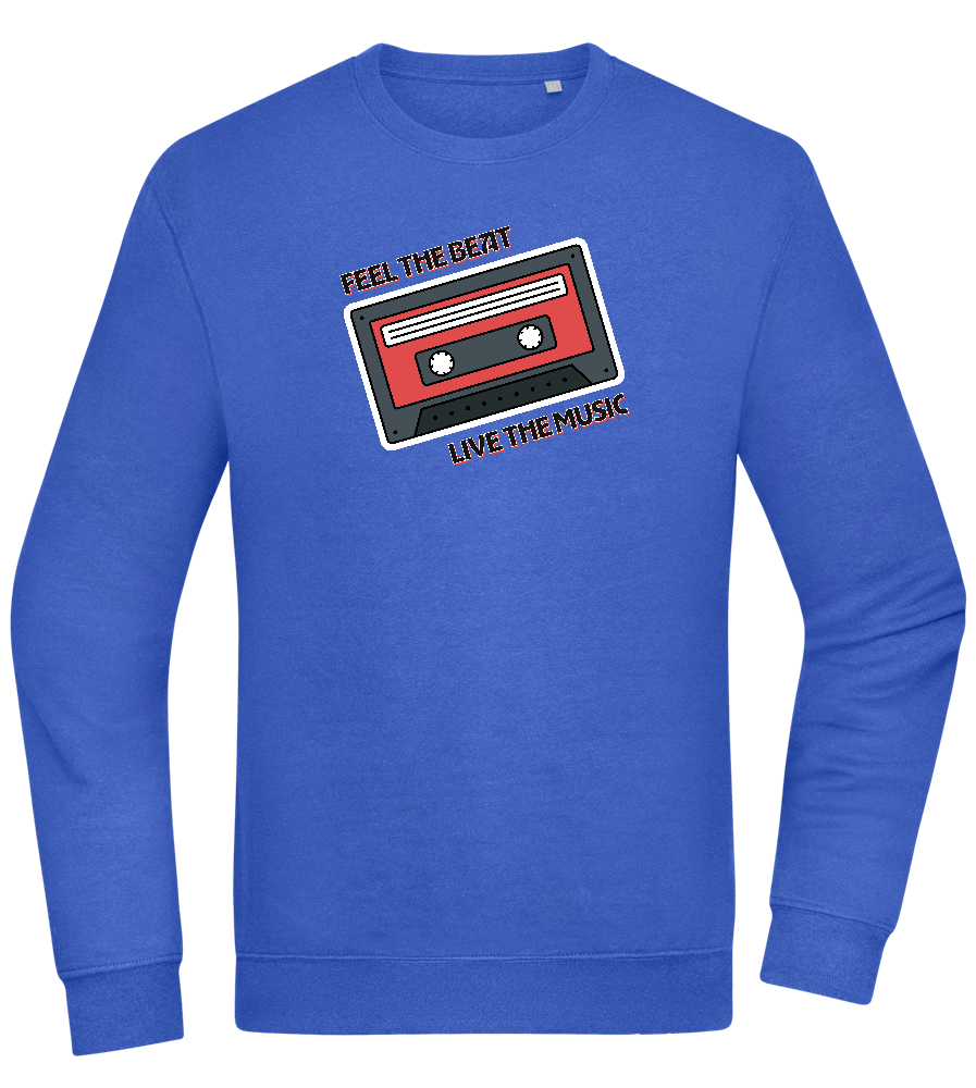 Feel the Beat Design - Comfort Essential Unisex Sweater_ROYAL_front