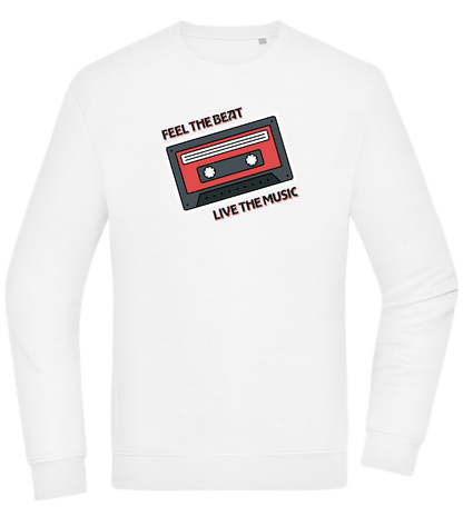 Feel the Beat Design - Comfort Essential Unisex Sweater_WHITE_front