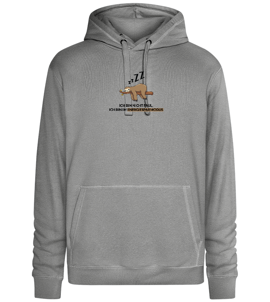 Energy Saving Mode Design - Premium unisex hoodie_ORION GREY II_front