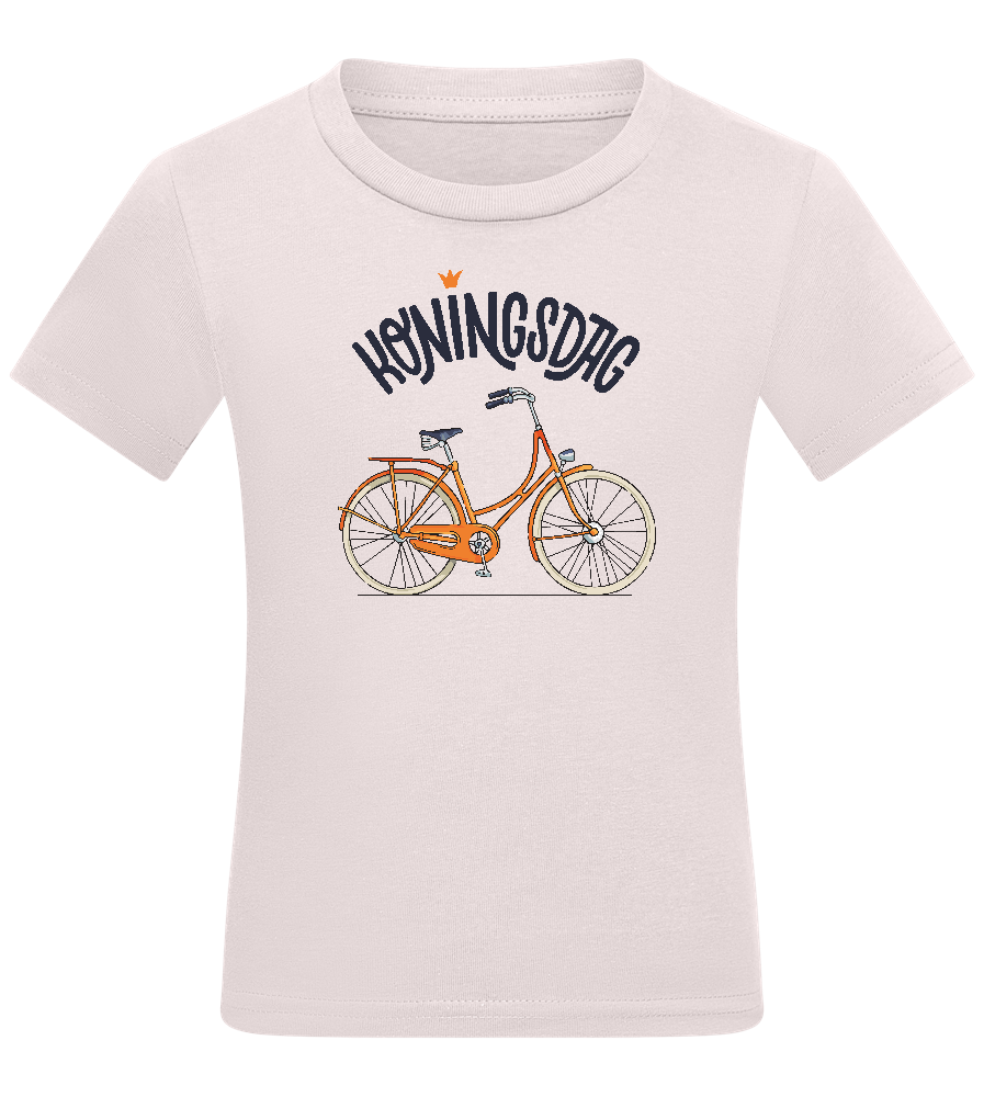 Koningsdag Oranje Fiets Design - Comfort kids fitted t-shirt_LIGHT PINK_front