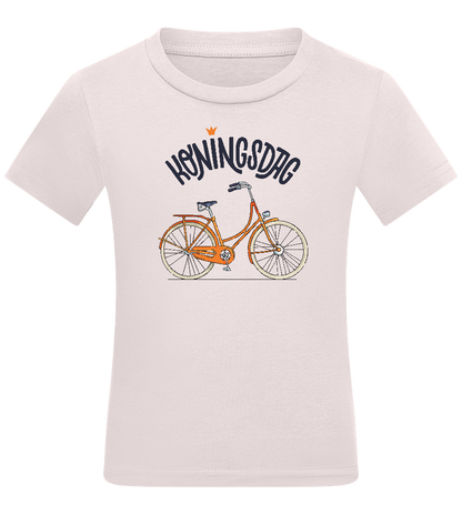 Koningsdag Oranje Fiets Design - Comfort kids fitted t-shirt_LIGHT PINK_front