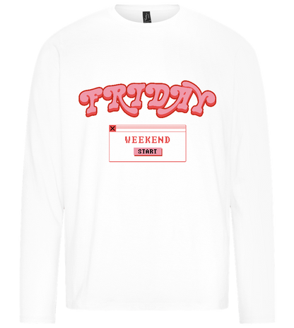 Friday Weekend Design - Premium men's long sleeve t-shirt_WHITE_front