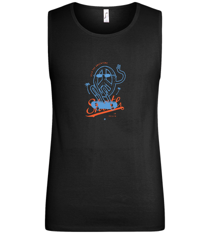 Skate Peace Design - Basic men's tank top_DEEP BLACK_front