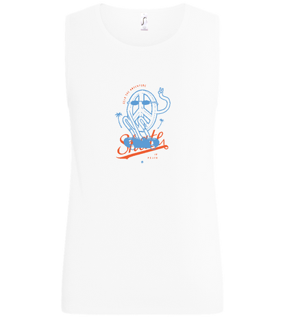 Skate Peace Design - Basic men's tank top_WHITE_front