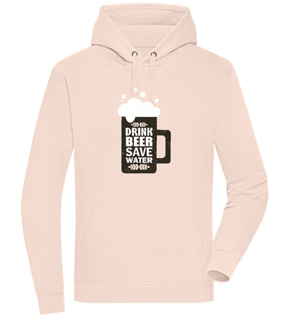 Drink Beer Save Water Beer Mug Design - Premium unisex hoodie_LIGHT PEACH ROSE_front