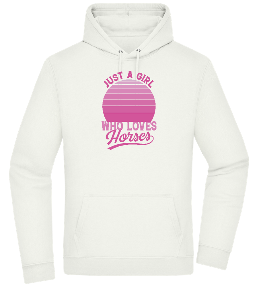 Just a Girl Who Loves Horses Design - Premium Essential Unisex Hoodie_CREAMY GREEN_front