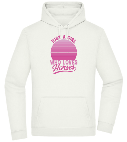 Just a Girl Who Loves Horses Design - Premium Essential Unisex Hoodie_CREAMY GREEN_front