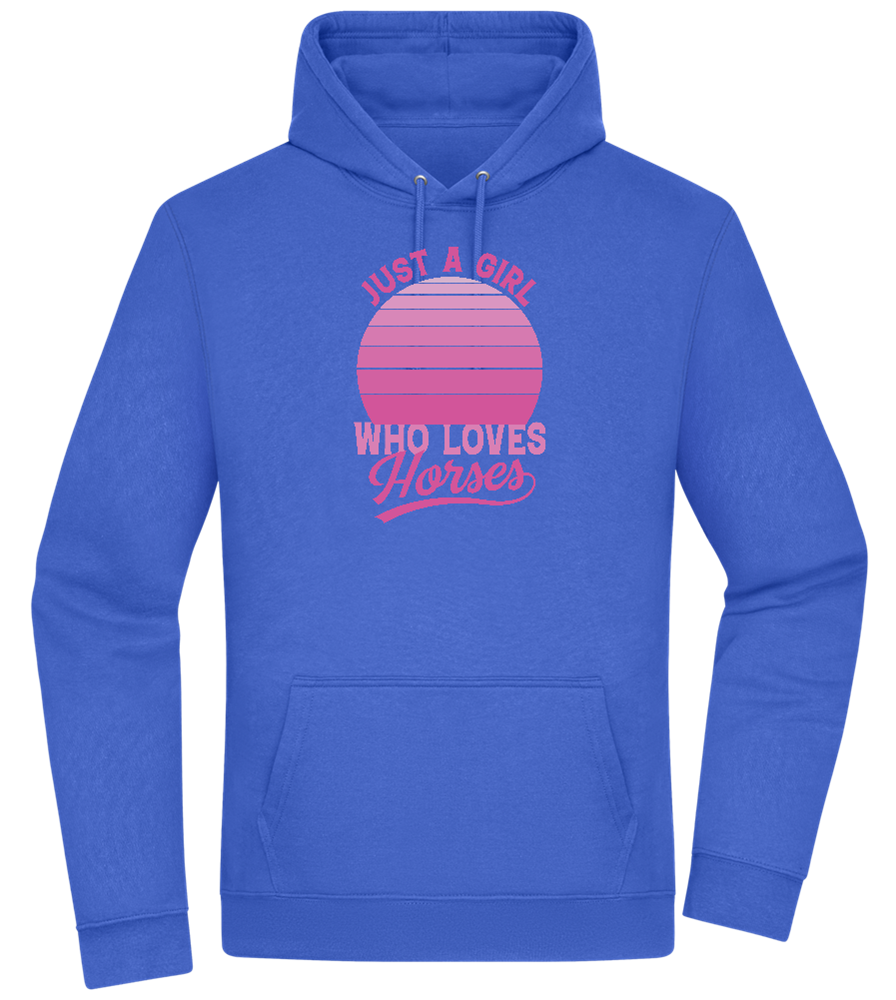 Just a Girl Who Loves Horses Design - Premium Essential Unisex Hoodie_ROYAL_front