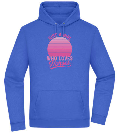 Just a Girl Who Loves Horses Design - Premium Essential Unisex Hoodie_ROYAL_front