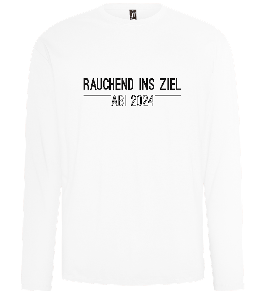 Rauchend Ins Ziel Design - Comfort men's long sleeve t-shirt_WHITE_front