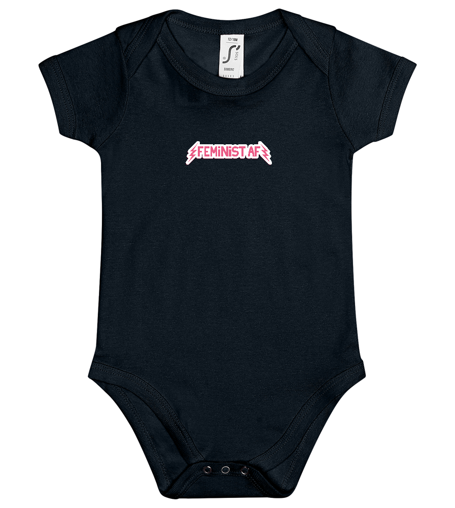 Feminist AF Design - Baby bodysuit_BLACK_front