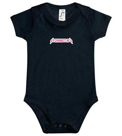 Feminist AF Design - Baby bodysuit_BLACK_front