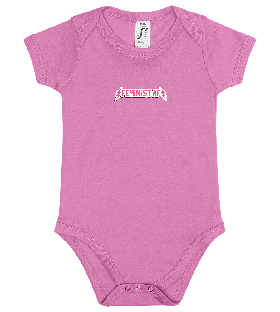 Feminist AF Design - Baby bodysuit_PINK ORCHID_front