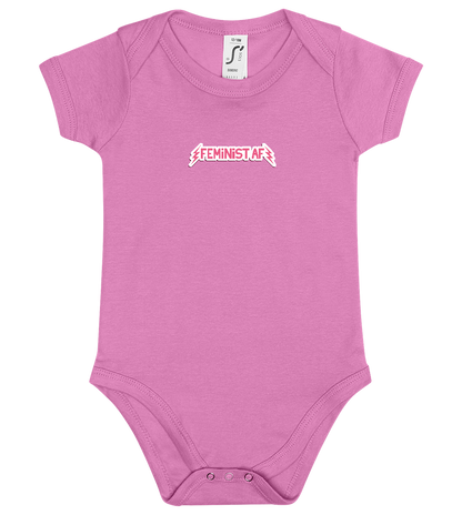 Feminist AF Design - Baby bodysuit_PINK ORCHID_front