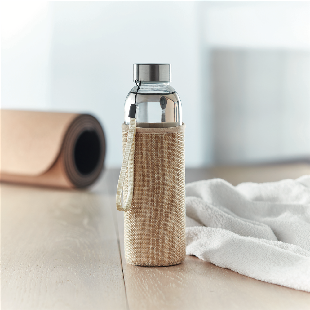 Glass Bottle with Jute Pouch_BEIGE_DETAILEDIMAGE_front_1
