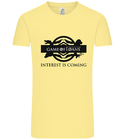 Interest is Coming Design - Comfort Unisex T-Shirt_AMARELO CLARO_front